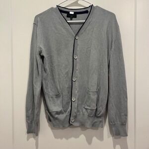 Gioberti Boys Gray V-Neck Cardigan Sweater Elbow‎ Patches Size 12